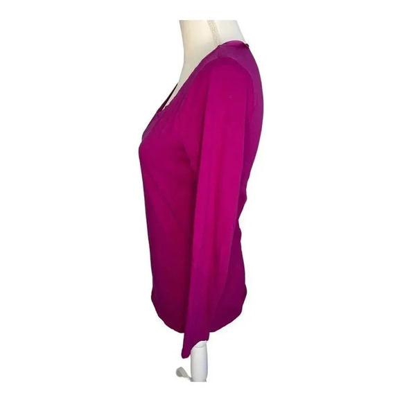 Ann Taylor Women’s Small Burgundy Long Sleeved Top - Picture 2 of 4